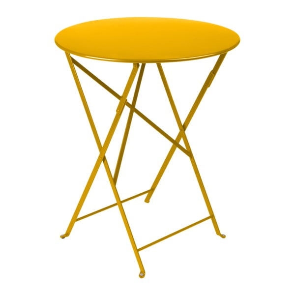 Bistro sárga kerti kisasztal, ⌀ 60 cm - Fermob