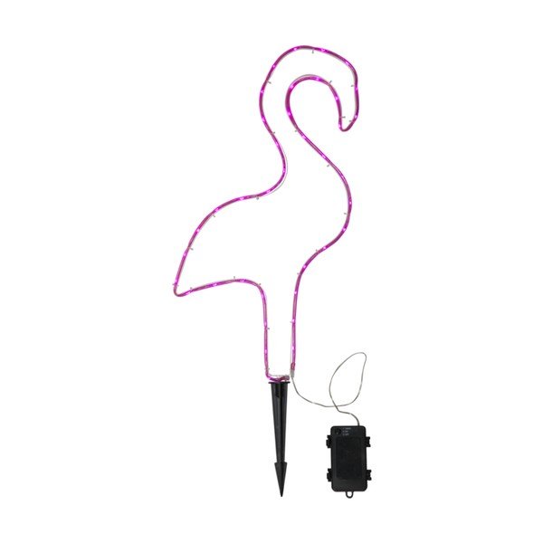 Tuby rózsaszín kültéri flamingó alakú LED lámpa, magasság 63 cm - Star Trading-image-1