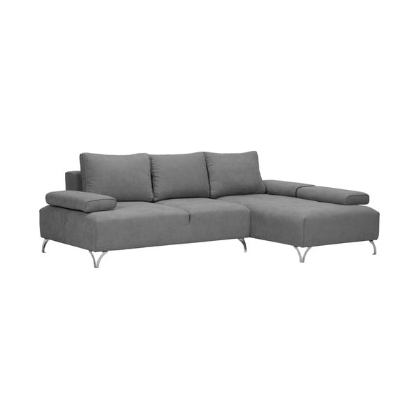 Virgo világosszürke kinyitható sarokkanapé, jobboldali - Windsor & Co Sofas-image-1