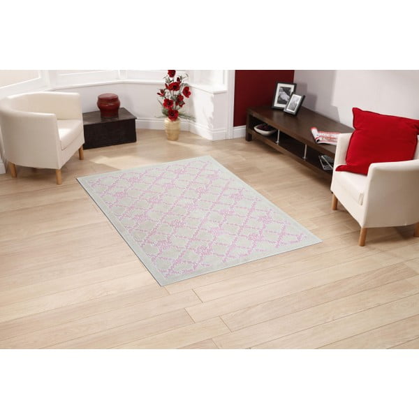 Floorist Powder krémszínű gyapotszőnyeg, 60 x 90 cm-image-1