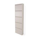 Szürkésbarna fém billenő ajtós cipőtartó 50x169x15 cm Billy – Spinder Design