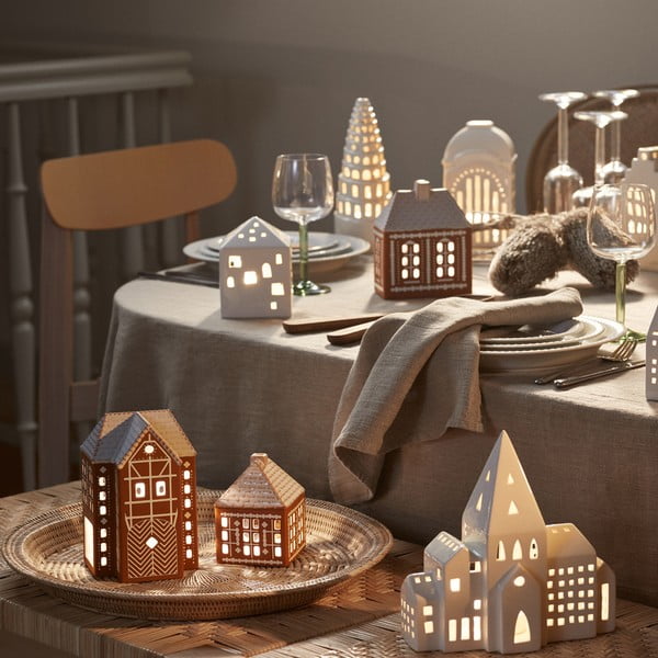 Kerámia gyertyatartó teamécseshez Gingerbread Lighthouse – Kähler Design-image-1
