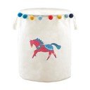 Fehér textil játéktároló kosár ø 38x48 cm Mimo Eclectic Horse – Premier Housewares