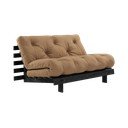 Barna kinyitható kanapé 140 cm Roots Black Night – Karup Design