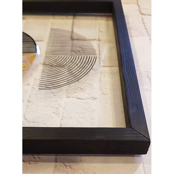 Shapes II. üvegezett kép fekete keretben, 32 x 42 cm - Vavien Artwork-image-1