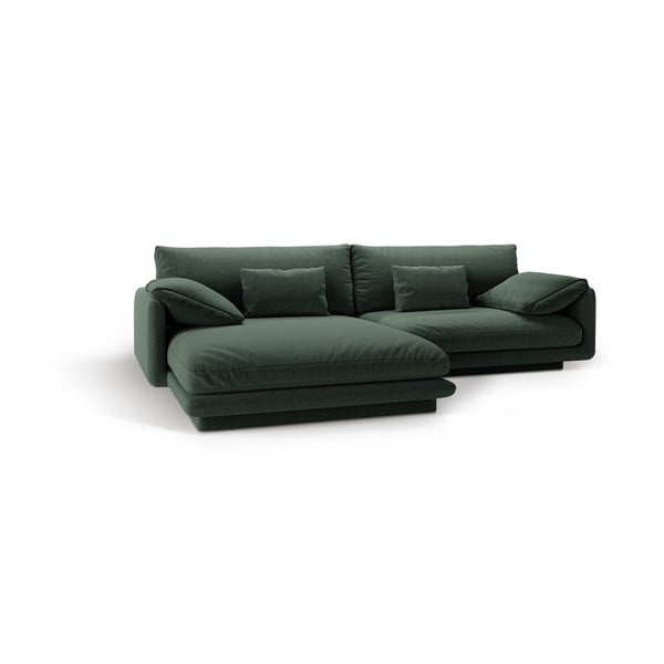 Sötétzöld sarokkanapé (bal oldali) Torino – Micadoni Home-image-2