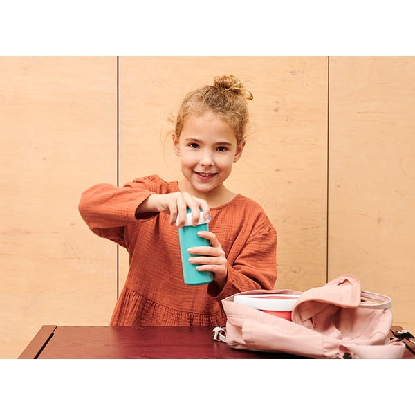 Fehér-világos rózsaszín gyerek ivópalack 400 ml Flowers & butterflies – Mepal-image-3