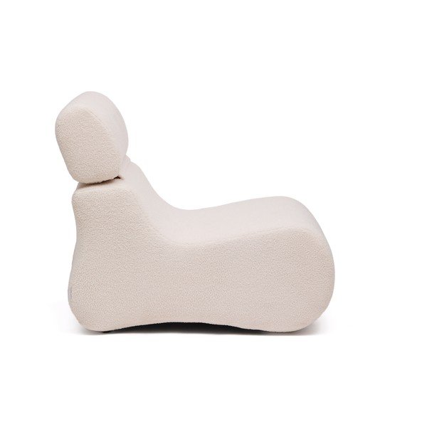 Elefántcsont színű buklé fotel Club – Kave Home-image-3