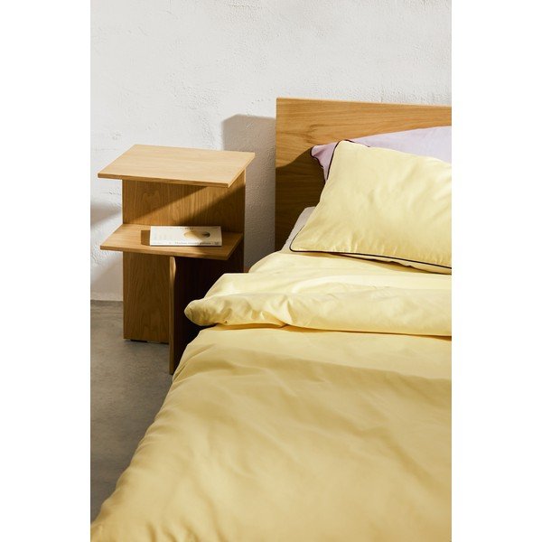 Sárga kétszemélyes pamut-szatén paplanhuzat 200x200 cm Oba – noo.ma-image-4