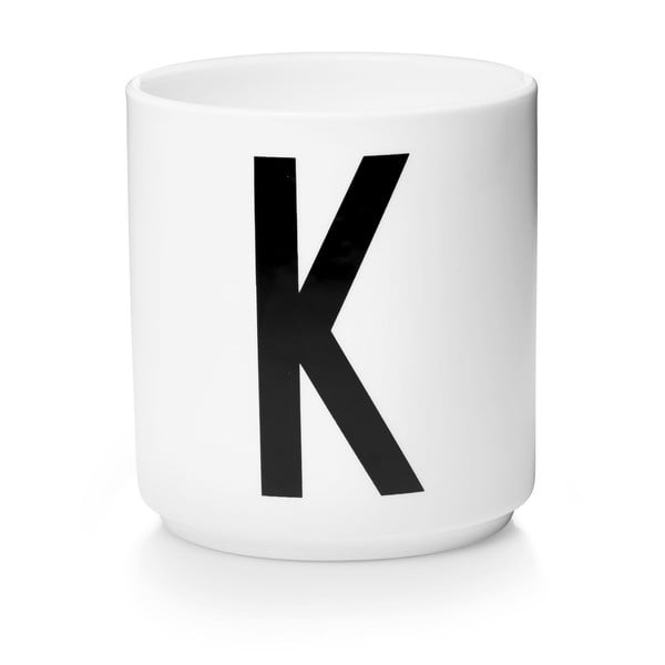 Personal K fehér porcelánbögre - Design Letters