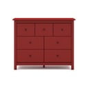 Piros borovi fenyő alacsony komód 110x80 cm Misti – Marckeric