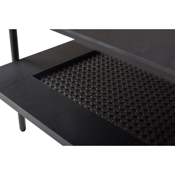 Fekete dohányzóasztal 55x110 cm Pensacola – Unique Furniture-image-2