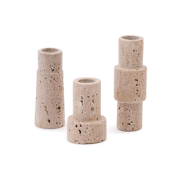 Kő gyertyatartó készlet 3 db-os Majid – Kave Home-image-3