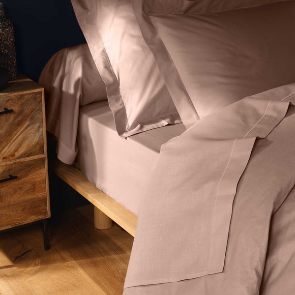 Rózsaszín pamut lepedő 240x300 cm Lina – douceur d'intérieur-image-2