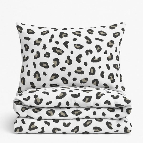 Fehér-szürke háromrészes egyszemélyes hosszabbított ágyneműhuzat lepedővel 160x220 cm Modern – Mila Home-image-4