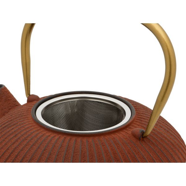 Világospiros öntöttvas teáskanna 1,1 l Linhai – Bredemeijer-image-4