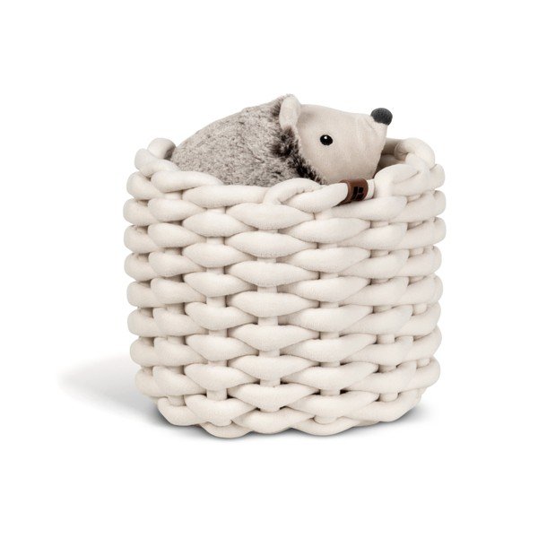 Textil tárolókosár ø 21x17 cm Peach Skin Round S – Bigso-image-4