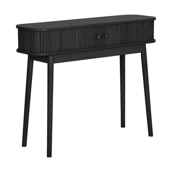 Fekete borovi fenyő konzolasztal 30x100 cm Nikoo – House Nordic