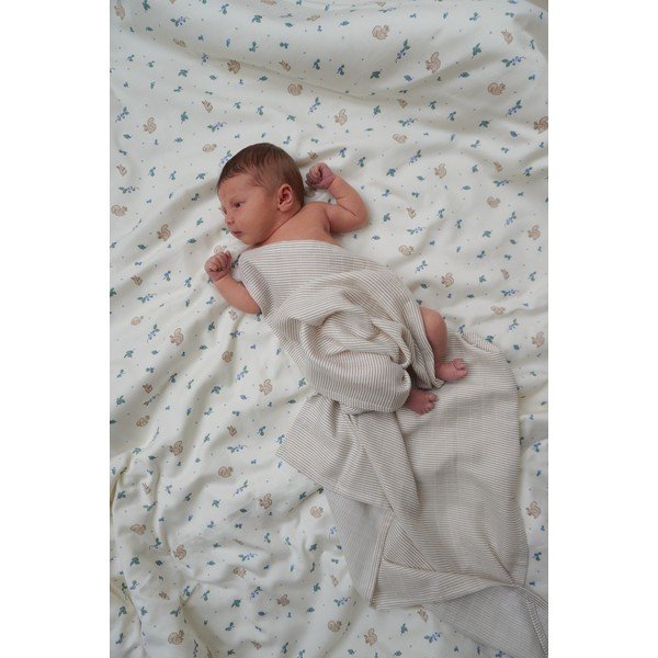 Krémszínű egyszemélyes bio pamut gyerek ágyneműhuzat 140x200 cm Blueberries – Cam Cam Copenhagen-image-3