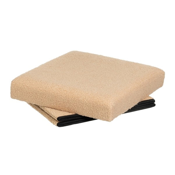 Világosbarna buklé puff Folding – Casa Selección-image-2