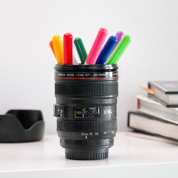 Lens fekete multifunkciós bögre, 400 ml - InnovaGoods-image-4