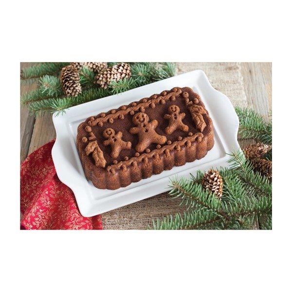 Gingerbread Family ezüstszínű sütőforma, 1,4 l - Nordic Ware-image-2