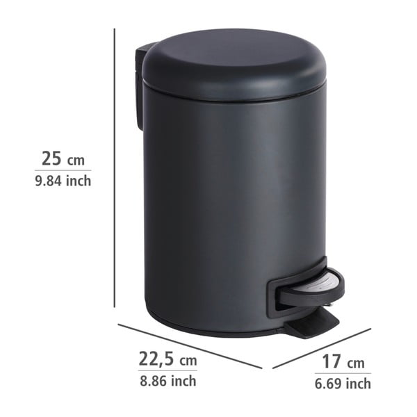 Leman fekete szemetes, 3 l - Wenko-image-2