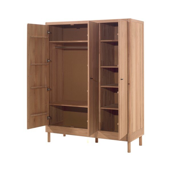 Natúr színű tölgyfa gyerek ruhásszekrény 146x190x55 cm Forrest – Vipack-image-2