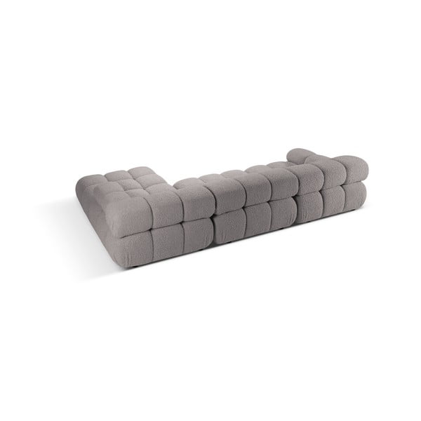 Világosszürke buklé moduláris sarokkanapé (jobb oldali) Bellis – Micadoni Home-image-4