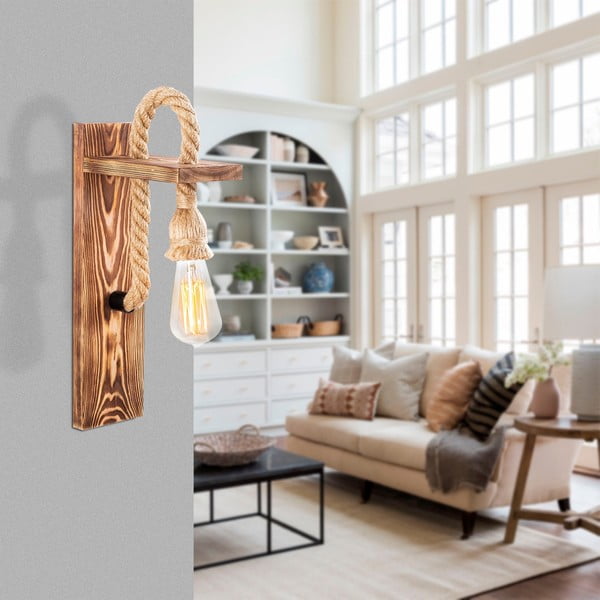 Natúr színű fali lámpa Erebos – Opviq lights-image-1