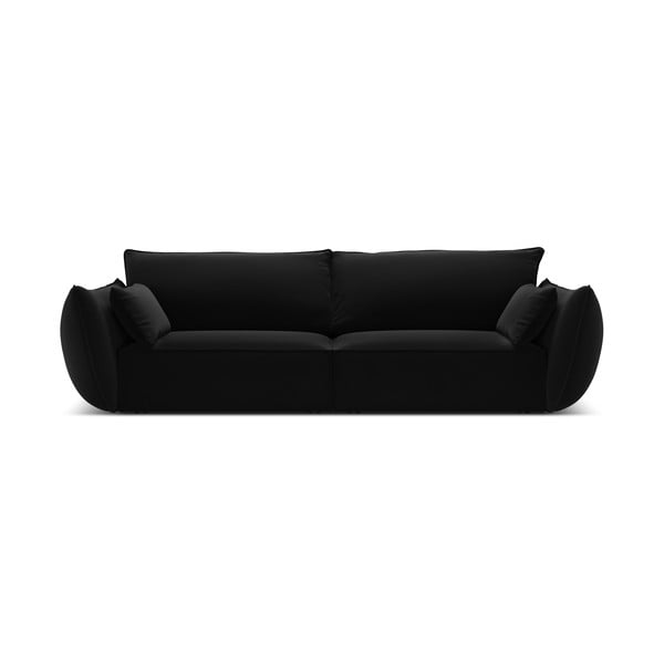Fekete bársony kanapé 208 cm Vanda – Mazzini Sofas
