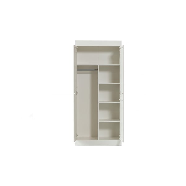 Fehér borovi fenyő ruhásszekrény 77x175 cm Connect – WOOOD-image-1