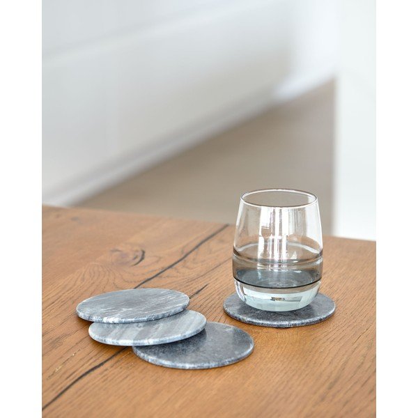 Szürke márvány poháralátét szett 4 db-os Tresa – Kave Home-image-1