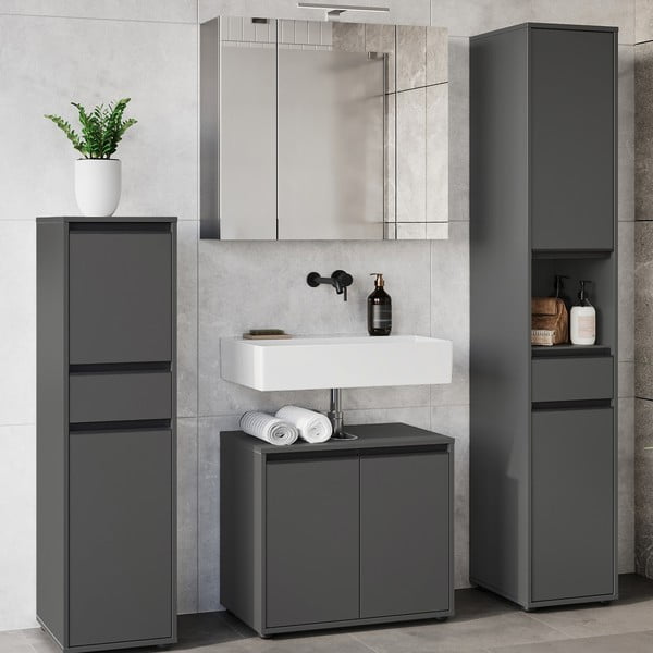 Antracitszürke fürdőszoba bútor szett Lemont – Germania-image-3