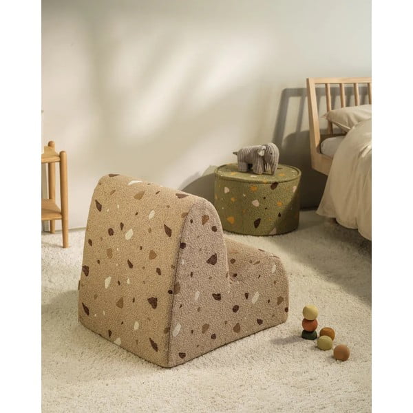 Világosbarna buklé-zsenília gyerek fotel Terrazzo Cloud – Wigiwama-image-4