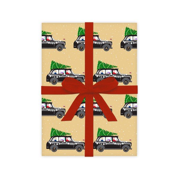 London Christmas 5 ív sárga csomagolópapír, 50 x 70 cm - eleanor stuart-image-2