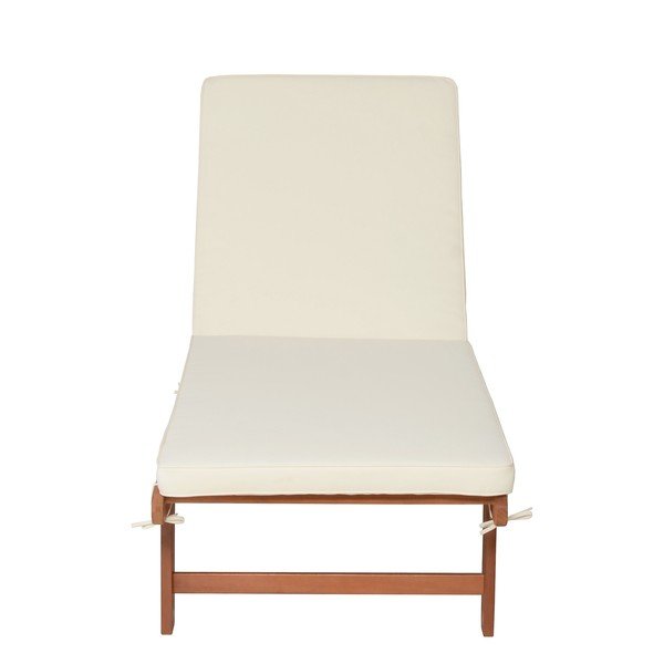 Krémszínű-natúr színű tömörfa kerti napozóágy San Diego – Garden Pleasure-image-3