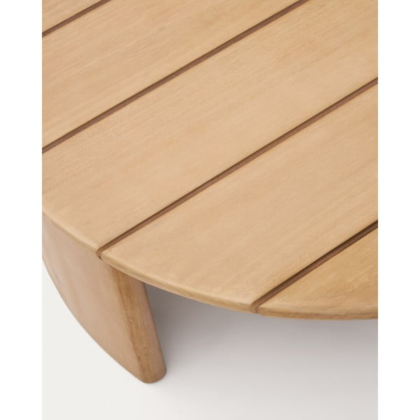 Eukaliptusz kerek kerti dohányzóasztal ø 90 cm Xoriguer – Kave Home-image-3