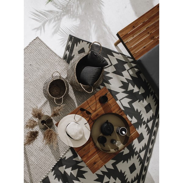 Miramar Gray szürke kétoldalas kültéri szőnyeg újrahasznosított műanyagból, 120 x 180 cm - Fab Hab-image-4