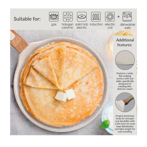 Palacsintasütő serpenyő kerámia felülettel ø 28 cm Signature Range – Cooksmart ®-image-3