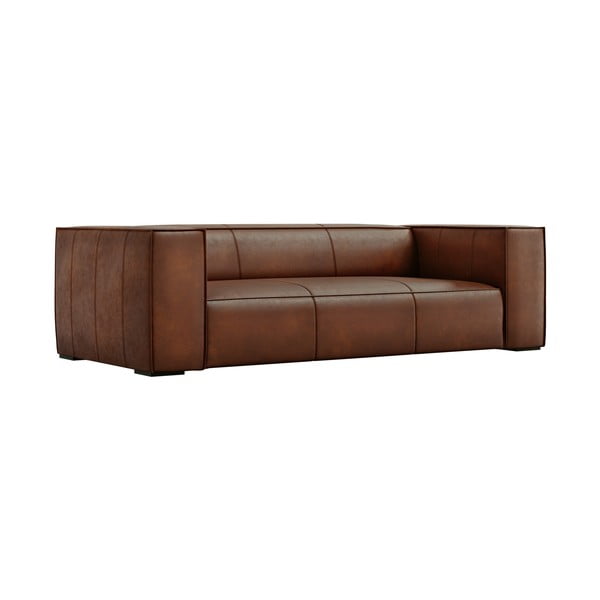 Konyakbarna bőr kanapé 227 cm Madame – Windsor & Co Sofas-image-2