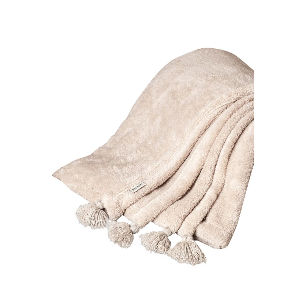 Világosbarna mikroplüss ágytakaró 160x200 cm Puffy  Mijolnir