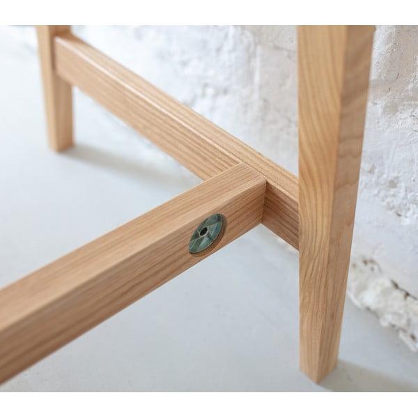 Luka fehér íróasztal kőrisfa lábakkal, hossz 65 cm - Ragaba-image-4