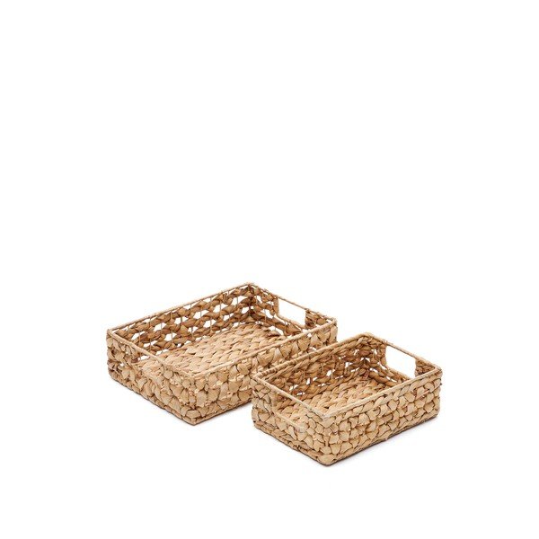 Vízijácint tárolókosár szett 2 db-os 36x27x9 cm Tressa – Kave Home