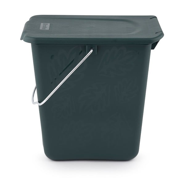 Sötétzöld komposztálható hulladékgyűjtő edény 7 l Greenline - Rotho-image-2