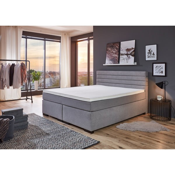 Szürke boxspring ágy 180x200 cm Kokomo – Rojaplast-image-4