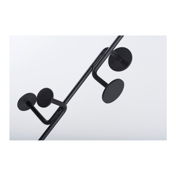 Hook tömör tölgyfa állófogas fekete elemekkel - Gazzda-image-3