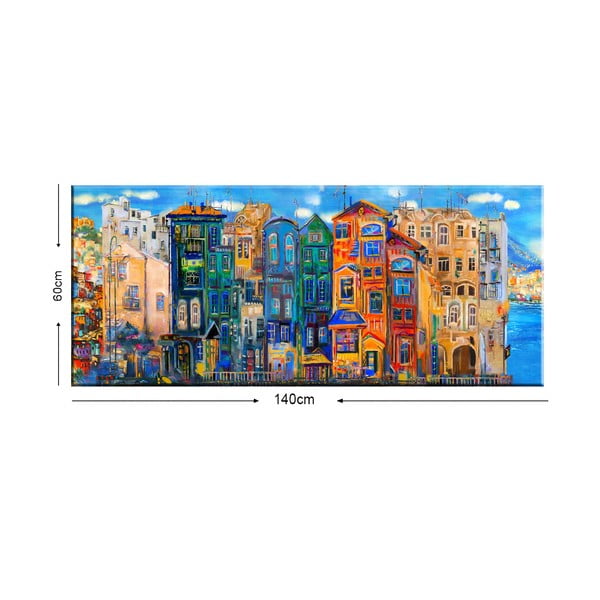 Colorful Houses kép, 140 x 60 cm - Tablo Center-image-1