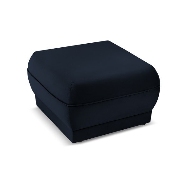 Sötétkék bársony puff Lando – Micadoni Home-image-3
