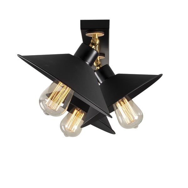 Fekete mennyezeti lámpa fém búrával ø 24 cm Berceste – Opviq lights-image-3